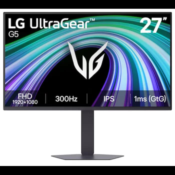 Monitor LG UltraGear G5 27" 27G550B-B.AEU, IPS, gaming, Adaptive-Sync, AMD FreeSync Premium 300Hz, 1ms (GTG), HDR10, HDMI, DP, Full HD