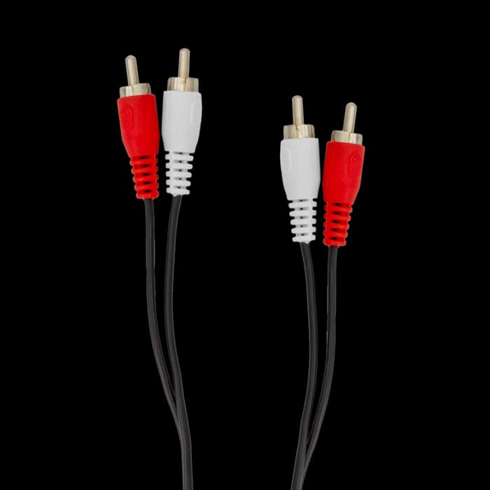 Kabel SBOX 2XRCA (M) na 2XRCA (M), 1.5m, Black
