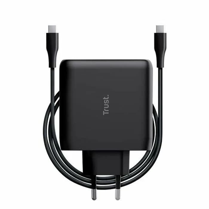 Strujni Punjač Trust Maxo, 100W, USB-C, USB-C na USB-C kabel, Black