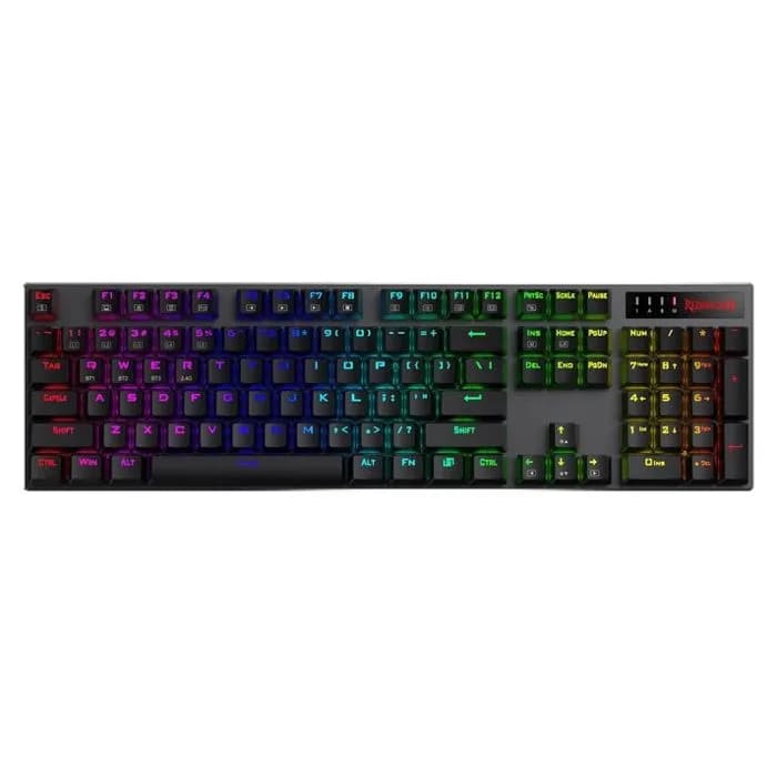 Tipkovnica Redragon Dharma K556 Pro, bežična, gaming, mehanička, red switches, bluetooth, RGB, Black