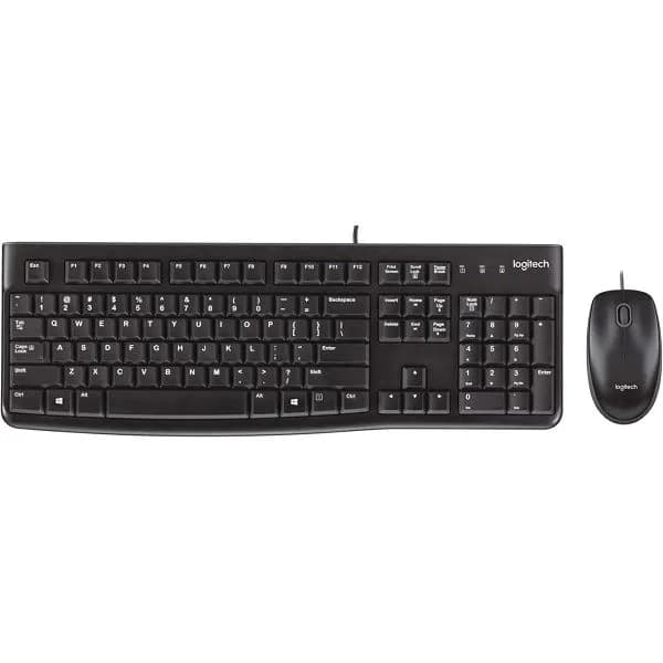 Tipkovnica + miš Logitech MK120, žičani, crni