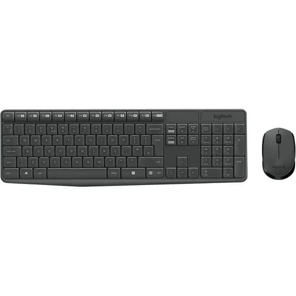Tipkovnica + miš Logitech MK235, bežični, crni